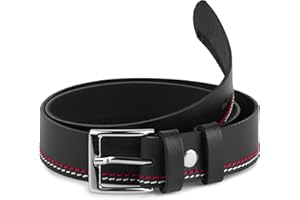 Ladeheid Ceinture enfant en cuir accessoire de mode pour enfants ceinture garçon avec boucle de 2,5 cm de largeur K1D5