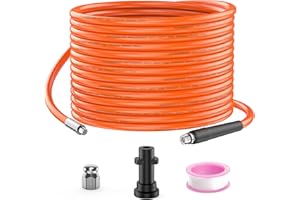 DANCINGBOAR 10M Sonda Sturatubi per Idropulitrice, Pulizia Tubi di Scarichi Compatibile Kärcher K2-K7 Serie Kit, Tubo Flessibile per La Pulizia Delle Fognature con Ugello a getto, 2600psi/180bar