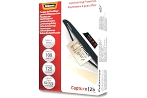 Fellowes Pochettes de plastification 125 microns 60 x90 mm Transparent