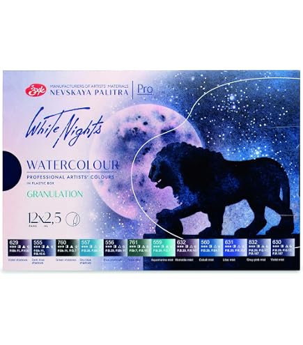 Acquerelli Granulati Mypaperworld - Set 10 Colori Professionali 10ml | Effetti Texture Per Paesaggi