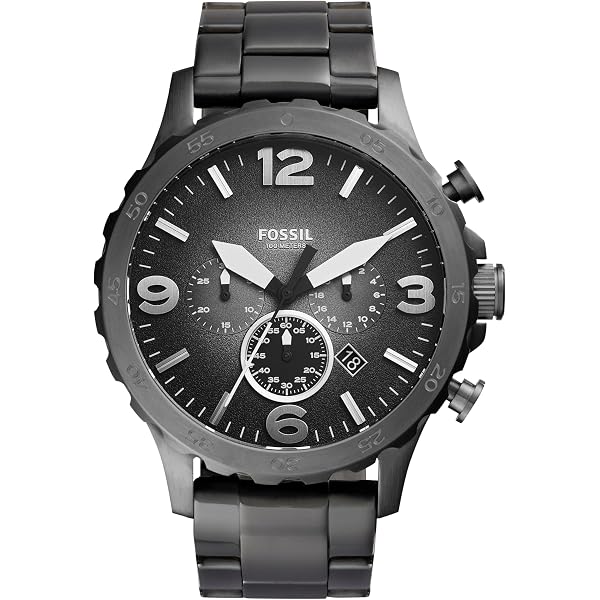 Fossil Orologio Uomo Everett CE5029 - Cassa In Ceramica Blu 42mm, Cinturino Ceramica