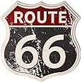 HANTAJANSS Route 66 Signs, Vintage Metal Shop Sign, U.S. 66 High Way Road Tin Sign for Home & Garage Wall Decoration 12Ãƒâ€” 12 Inches