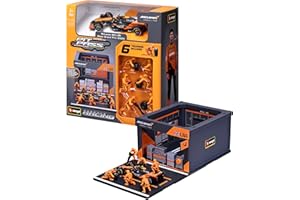 BBURAGO PIT STOP McLaren MCL38 (2024) #4 Norris, Playset con Diorama, Veicolo in Scala 1:43 e 6 Meccanici, Replica Dettagliata con Licenza Ufficiale McLaren, Età Consigliata 3+ Anni