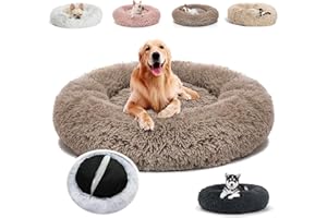 JRUI hundebetten für große Hunde waschbar- hundebett hundekissen katzenkissen- hundesofa- hundekörbchen katzenkörbchen- Rund plüsch flauschig Haustierbett