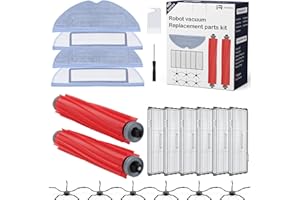 ‎IRHODESY 20 Stück Zubehörset für Roborock S7/S7+/S7 MaxV/S7 MaxV Plus/S7 Maxv Ultra Enthält 2 Hauptbürsten, 6 Seitenbürsten, 4 HEPA Filter, 4 Mopp Wischtücher
