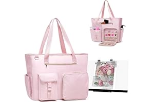 Fasrom XL Estuche de Transporte para Almohadilla de Luz A3 y Pintura de Diamantes, Bolsa de Almacenamiento para Guardar Caja de Luz LED A3, Rosa