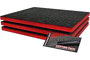 Shadow Foam - Rot - Werkzeugkiste Organisation | Schaumstoffeinlage (30mm)…