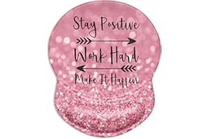 ITNRSIIET Tapis de Souris avec Repose-Poignet en Gel, Confort avec Repose-Poignet Ergonomique, Base en PU antidérapant, pour Ordinateur et Ordinateur Portable, Jolies Citations inspirantes