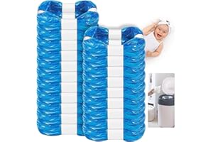 YSWOVUO 20 Recharge Poubelle a Couche, Sac Poubelle Couche Grande Capacité, Bebe Recharge Sac Poubelle Couche Compatible avec Tommee Tippee, Angelcare