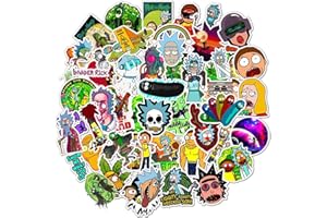 Tinyuet Pack de Pegatinas, 50 Calcomanías de Vinilo Impermeables, Ideal para Niños/Jóvenes para Teléfono Móvil, Ordenador Portátil, Cafetera, Maletas de Viaje - Cartoon Design