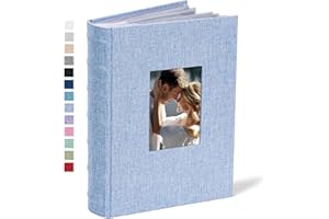 Vienrose Álbum de Fotos 10x15 300 Fotos, Cubierta de Lino Album de Fotografía 100 Páginas (50 Hojas) Gran Capacidad Fotolibro Album para San Valentín Boda Navidad Cumpleaños, 33x23 cm