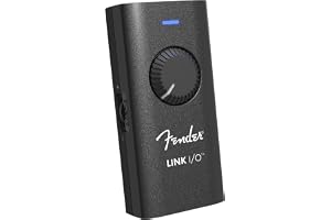 Fender Link I/O bärbart USB-C-ljudgränssnitt, passar i din ficka, ger orört, dubbelriktat ljud över USB-anslutning
