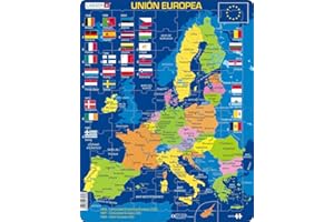 Larsen A39 L'Unione Europea (UE), Edizione Spagnolo, Puzzle Incorniciato con 70 Pezzi