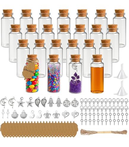 Lot De 24 Tubes En Verre Avec Bouchon Liège - Bonbonnières Pour Mariage, Baptême - 10cm X 2.5cm