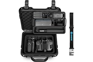 LEKUFEE Valise Rigide Étanche pour Insta360 X5, Insta360 X4 / X3 Pack Standard, Pack débutant, Pack Essentials,Pack Moto et Autres Accessoires (Étui Uniquement)