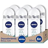 Nivea Roll-On Dry Comfort Fresh – Confezione di 6 x 50 ml – Totale: 300 ml