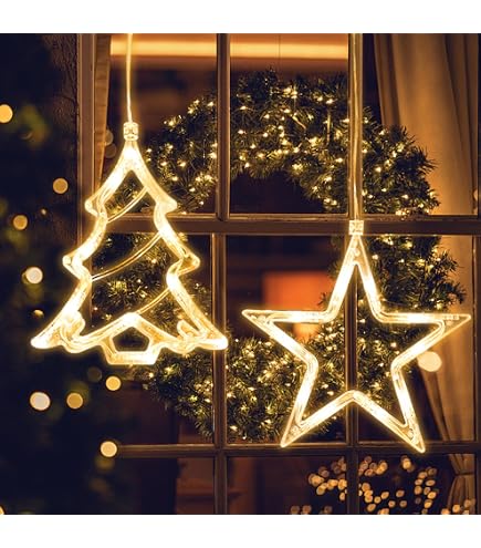 Weihnachtsbeleuchtung,4 Stück Weihnachtsdeko Fenst Produktbild-Vorschau 4