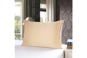 townssilk Dwustronna poszewka na poduszkę, 100% jedwabiu 19 mm, z ukrytym zamkiem błyskawicznym, złota, 40 x 60 cm