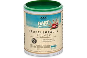 GRAU - das Original - 100% reines Teufelskralle Pulver, für Sehnen und Bänder, Gelenkpulver zur Unterstützung der Beweglichkeit & Gelenkfunktion1er Pack (1 x 300 g), Ergänzungsfuttermittel für Hunde