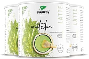 NATURE'S FINEST BY NUTRISSLIM Nature's Finest Matcha Chai Latte Bio 375 g - Alternative Naturelle au Café - Avec Gingembre & Cannelle - Boisson Végane Gourmande & Énergisante - Sans Caféine Ajoutée