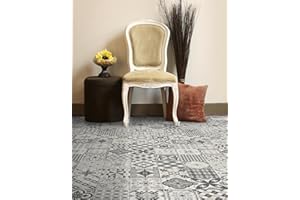 Tadi & Imperio1979 Alfombra vinílica hidráulica de baldosas Multicolor para Cocina, Pasillo, Aseo, dormitorios con revés PVC Antideslizante.