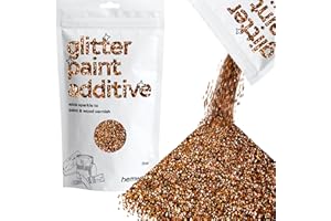 Hemway Bronzo Glitter Vernice Additivo FINI 1/64" 0,4 millimetri per emulsione a base di acqua - Interior & Exterior parete, soffitto, legno, vernice, Matt, lucido, raso, seta - 100g / 3,5 once