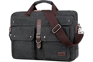Baosha BC-07 - Sac à bandoulière pour ordinateur portable de 17" - Grand sac de travail en toile - Sac à bandoulière