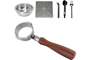 ‎NEOUZA NEOUZA 58 mm bezdenny portafilter do ekspresu do kawy espresso, kompatybilny z Sage Sage BES900XL, BES920XL, BES980XL, BES990BSS 304 ze stali nierdzewnej, dwa uszy, kosz, łyżka, mata do