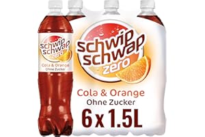 SCHWIPSCHWAP ohne Zucker – Koffeinhaltiges Cola-Erfrischungsgetränk mit Orange in Flaschen aus 100% recyceltem Material, EINW