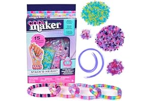 Cool MAKER, Stack'd Heishi Paquete de expansión, kit de fabricación de pulseras con más de 1300 cuentas para pulseras, hace 10, juguetes para niños de 7 años en adelante