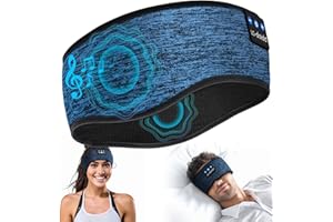 LC-dolida Schlafkopfhörer Bluetooth 5.4, Schlaf Stirnband Kopfhörer Headband Schlafmaske, Sportskopfhörer Musik schlafen Stirnband für Sport Training, Joggen, Yoga, Reisen