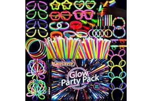 MULEVIP Braccialetti Luminosi Fluorescenti 347 Pezzi Bracciali Luminosi Fluorescenti,Starlight Braccialetti Luminosi,Braccialetti Fluo,Bracciali Fluorescenti per Feste,Fluo Party,Festa di Natale