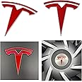 Logo Decal Wrap for Tesla Model Y, 11-pc Set (Gloss Red)