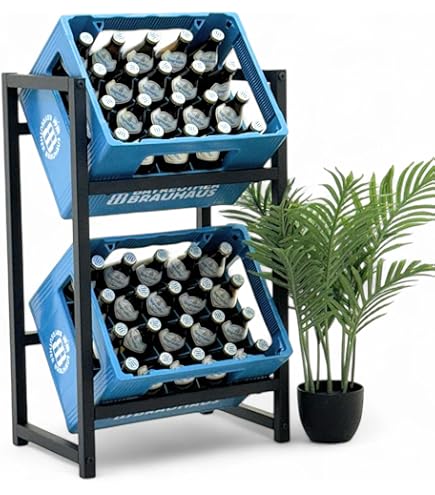 Étagère à Caisses De Boissons 105x32x85cm Pour 6 Caisses Étagère De