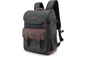 Cwatcun Plecak na aparat fotograficzny, wodoodporny, profesjonalny plecak na aparat fotograficzny do lustrzanek bezlusterkowych DSLR/SLR, kompatybilny z aparatami Sony Canon, Nikon