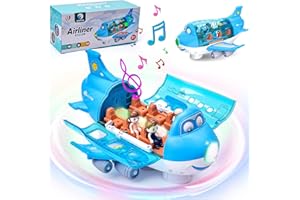 LEEWENYAN Airplane Toy for Kids Boys Girls Toddlers 3-12 Years Old,Toy Plane 360° Rotating with LED Flashing Lights and Sounds,Aeroplanes Model for Girls Boys Kids Birthday FGRHREHRTHRHRHHEHBERHERHER