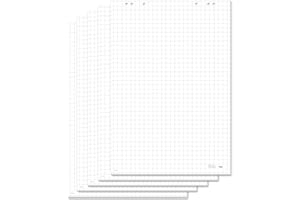 SIGEL MU165 FliPiecehart Pads, with perforations, squaRed, 68 x 98 cm, White, 5 pads x 20 sheets