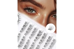 ‎SILIGLI Eyelashes Cat Eye Cluster Lashes Eyelash Extensions Lash Clusters Mixed 8-13 mm Lashes Extensions D Curl Eyelashes Prefabricated Left and Right Siligli DIY 8 Pairs
