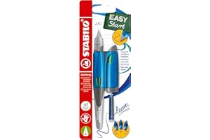 ‎STABILO STABILO - Ergonomischer Schulfüller für Rechtshänder mit Anfänger-Feder A - EASYbirdy in himmelblau/grasgrün - inkl. Patrone und Einstellwerkzeug - blau (löschbar)