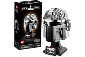 LEGO 75328 Star Wars Hełm Mandalorianina, Zestaw Klocków Konstrukcyjnych dla Dorosłych Fanów Gwiezdnych Wojen, Model Kolekcjo