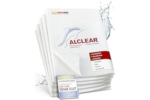 ‎ALCLEAR ALCLEAR 5er Set Ultra-Microfaser Fenstertücher Scheibentuch 40x45 cm weiß ("Das Wundertuch") Glastuch Kristalltuch Gläserpoliertuch Gläsertuch