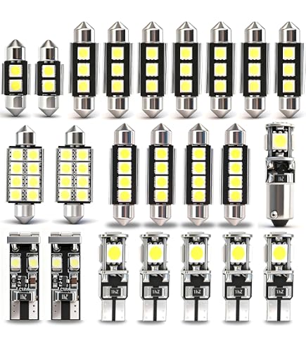 20 Pièces Ampoules LED Voiture T10 W5W 194 168 + Feston C5W 31/36/39/41mm - Blanc 6000K
