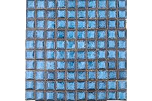 Yuvori Carreaux de mosaïque en céramique fabriqués à la main, 2 cm, 0,5 kg, bricolage, Qinghua chinois traditionnel et moderne, décoration d'intérieur, projets d'art de bricolage dans salles de bains,