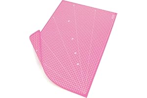 MAXKO Schneidematte A2 selbstheilend in rosa, metrische Einteilung Nähunterlage/Schneideunterlage/Bastelunterlage 60x45 Winkelmaße 15° – Cutting Mat