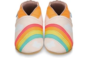 Juicy Bumbles Chausson Bebe Fille et Garçon - Chaussons Enfant en Cuir Souple Crèche - Chaussures Bébé Premiers Pas avec Semelle Antidérapante - Chausson Cuir Bébé 0-6 Mois à 3 Ans
