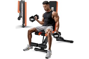 MettleMatic Banco de pesas plegable ajustable – Banco de entrenamiento multifunción para casa con capacidad de carga de 400 kg, banco inclinado 4 en 1 para entrenamiento de cuerpo entero