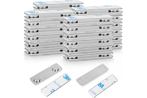 Ninyoon Magnetic Picture Hanger for Wall, Magnetic Picture Frame Poster Hanging System, Strong Wall Magnets Non-Slip Design - 4.5 x 1.3 cm (Pack of 24)