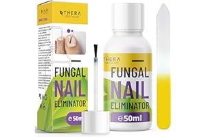 THERA HEALTHCARE Premium Fungal Nail Eliminator for Toenails and Fingernails, Only Natural Ingredients - Tea Tree Oil and Argan Oil, 50ml, Free Nail File