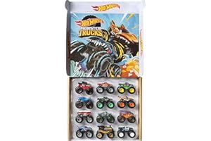 Hot Wheels GGC61 - Monster Trucks Ultimatives Chaos Die-Cast-Fahrzeuge im Maßstab 1:64 12er-Pack, Spielzeug für Kinder ab 3 Jahren