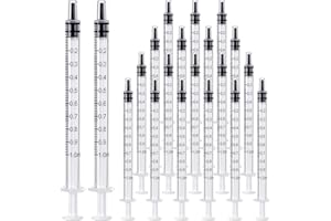 Sibba Lot de 20 seringues avec bouchon en plastique pour liquide Petit couvercle de distribution d'échantillons Seringues multifonctions pour alimentation et arrosage